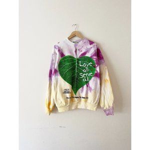 Online Ceramics Love All Leaf Tie Dye Pullover, Unisex M